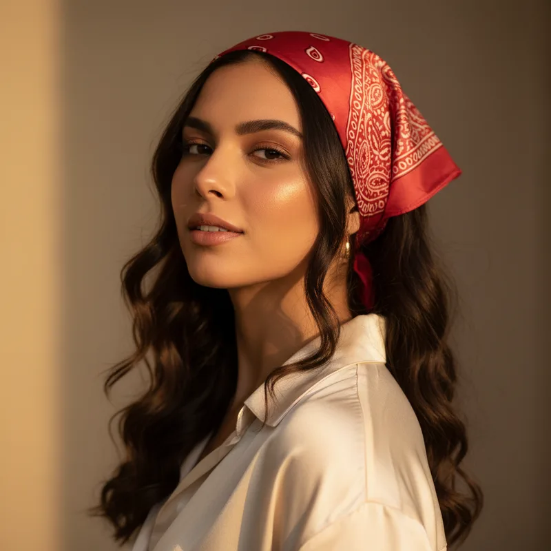 Bandana en la cabeza