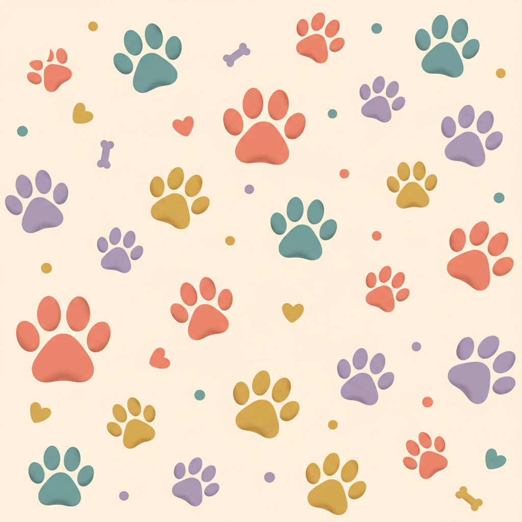 Diseño Bandana Huellas y Patitas