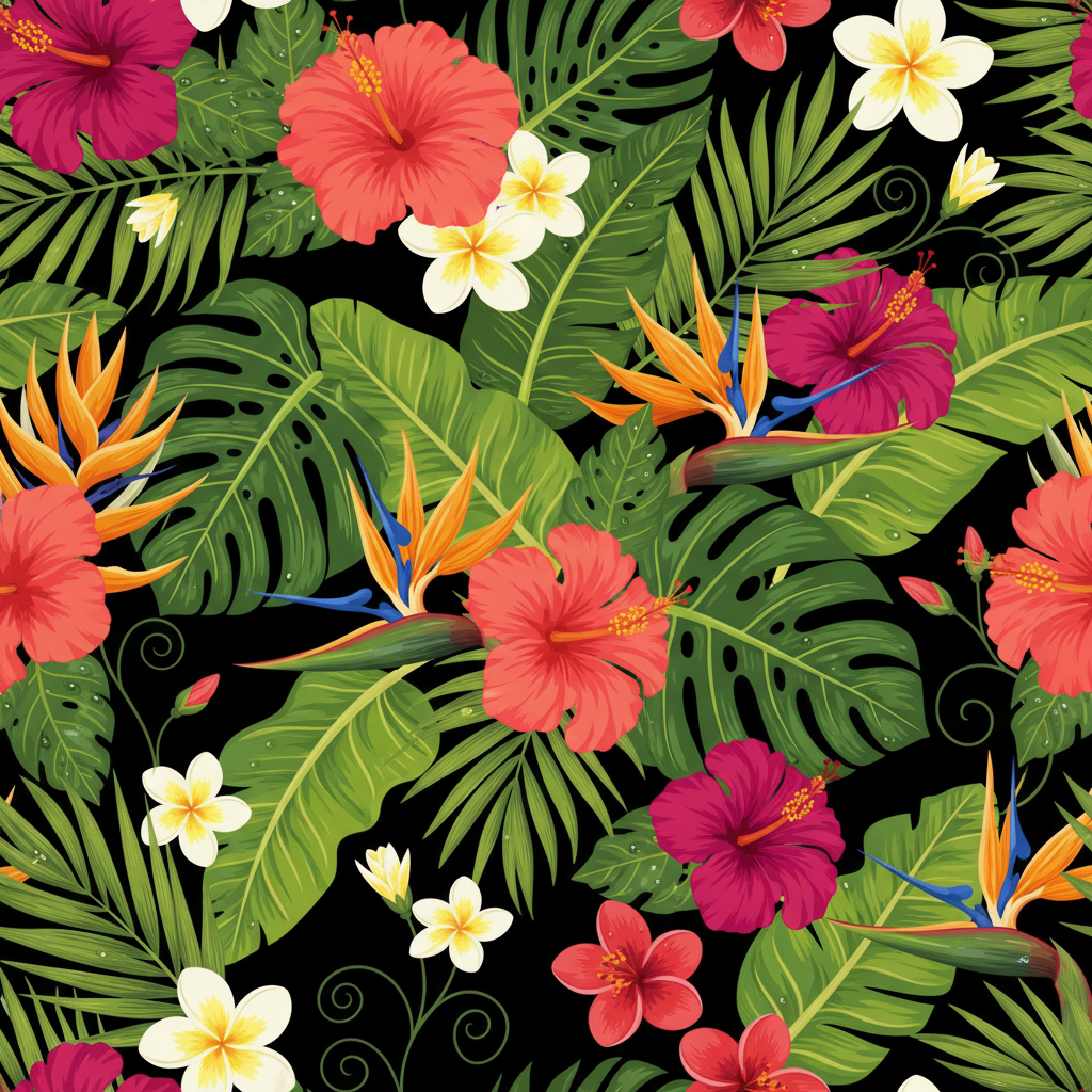 Diseño Pañoleta Tropical Vibrante